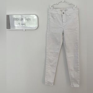 American Eagle 4 LONG white skinny jeans